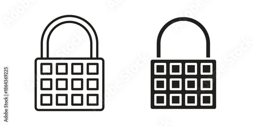 Code lock icons in trendy flat style. Icon design, logo, app, UI. Vector illustration
