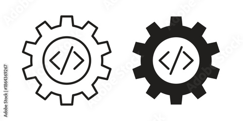 Code optimization icons in trendy flat style. Icon design, logo, app, UI. Vector illustration