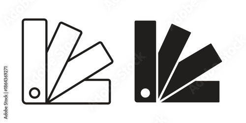 Color swatch icons in trendy flat style. Icon design, logo, app, UI. Vector illustration