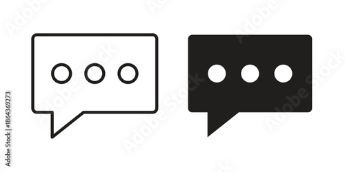 Comment icons in trendy flat style. Icon design, logo, app, UI. Vector illustration