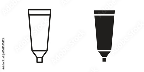 Cosmetic tube icons in trendy flat style. Icon design, logo, app, UI. Vector illustration