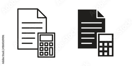 Cost Estimate icons in trendy flat style. Icon design, logo, app, UI. Vector illustration