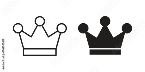 Crown icons in trendy flat style. Icon design, logo, app, UI. Vector illustration