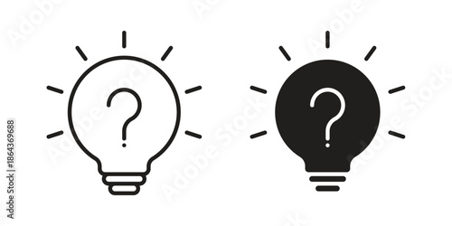 Curiosity icons in trendy flat style. Icon design, logo, app, UI. Vector illustration