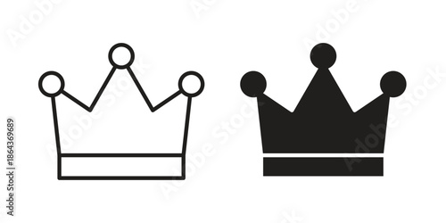 Crown icons in trendy flat style. Icon design, logo, app, UI. Vector illustration