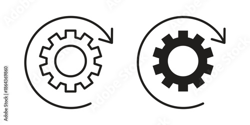 Data processing icons in trendy flat style. Icon design, logo, app, UI. Vector illustration