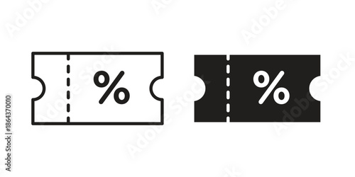 Discount voucher icons in trendy flat style. Icon design, logo, app, UI. Vector illustration