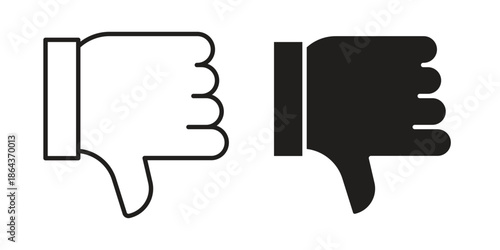 Dislike icons in trendy flat style. Icon design, logo, app, UI. Vector illustration