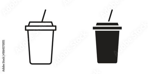 disposable coffee cup icons in trendy flat style. Icon design, logo, app, UI. Vector illustration