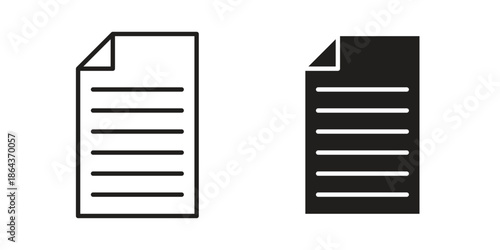 Document icons in trendy flat style. Icon design, logo, app, UI. Vector illustration