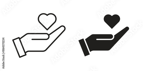 Empathy icons in trendy flat style. Icon design, logo, app, UI. Vector illustration