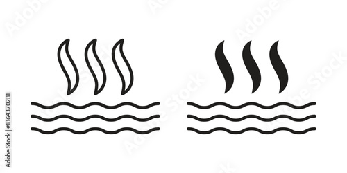 Evaporation icons in trendy flat style. Icon design, logo, app, UI. Vector illustration