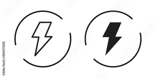 Energy Icons in trendy flat style. Icon design, logo, app, UI. Vector illustration