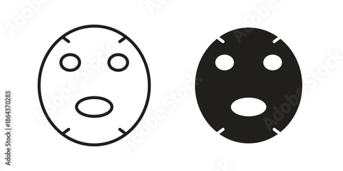 Face sheet mask icons in trendy flat style. Icon design, logo, app, UI. Vector illustration