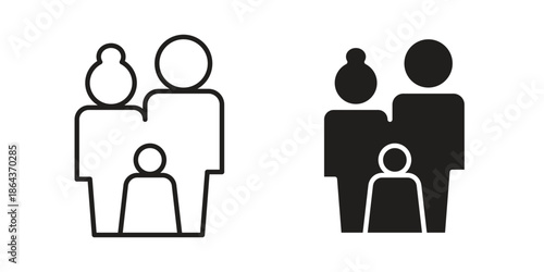 Family icons in trendy flat style. Icon design, logo, app, UI. Vector illustration