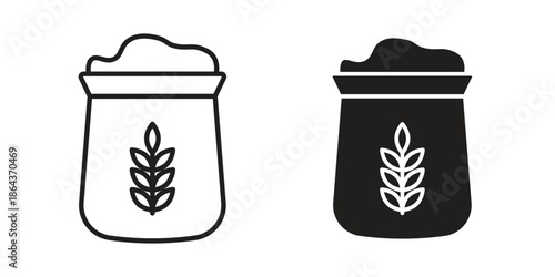 Flour bag icons in trendy flat style. Icon design, logo, app, UI. Vector illustration