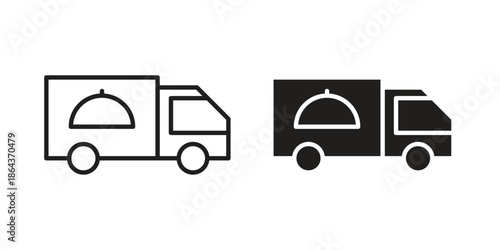 Food home delivery icons in trendy flat style. Icon design, logo, app, UI. Vector illustration