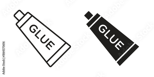 Glue icons in trendy flat style. Icon design, logo, app, UI. Vector illustration