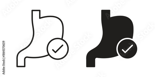 Good digestion icons in trendy flat style. Icon design, logo, app, UI. Vector illustration