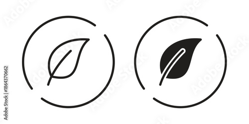 Green eco energy icons in trendy flat style. Icon design, logo, app, UI. Vector illustration