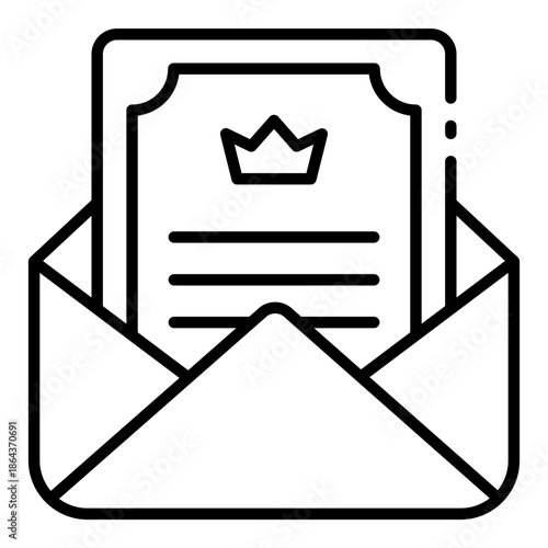 Formal letter concept for communication, notification, and written correspondence in business or administration