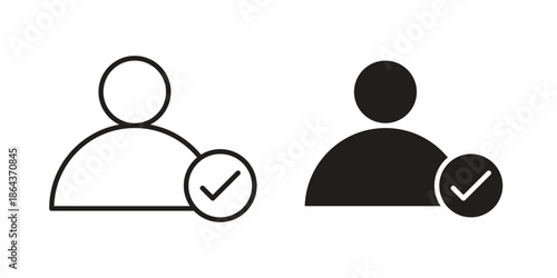 Hired icons in trendy flat style. Icon design, logo, app, UI. Vector illustration