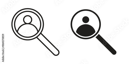 Hiring icons in trendy flat style. Icon design, logo, app, UI. Vector illustration