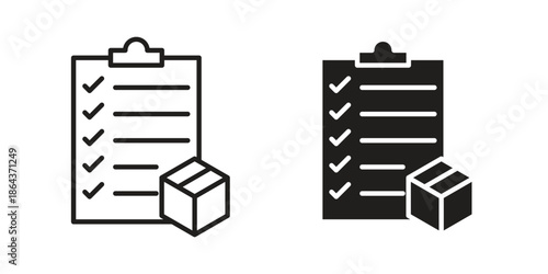 Inventory control icons in trendy flat style. Icon design, logo, app, UI. Vector illustration