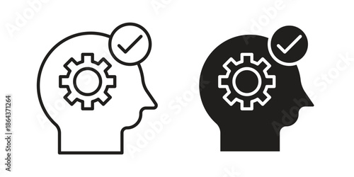 Interpretation icons in trendy flat style. Icon design, logo, app, UI. Vector illustration