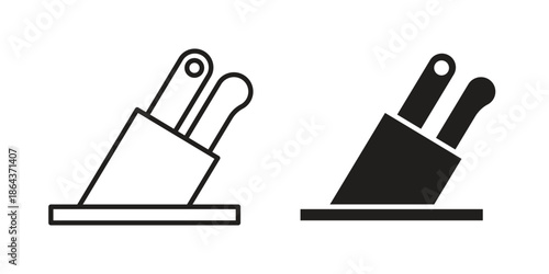 Kitchen knife block icons in trendy flat style. Icon design, logo, app, UI. Vector illustration