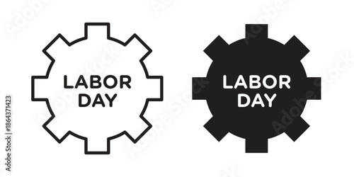 Labor day icons in trendy flat style. Icon design, logo, app, UI. Vector illustration