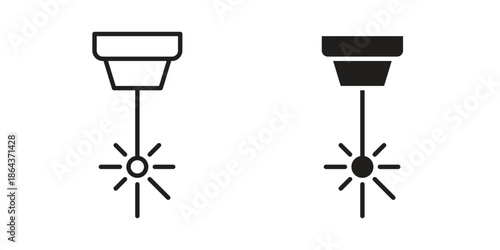 Laser beam icons in trendy flat style. Icon design, logo, app, UI. Vector illustration
