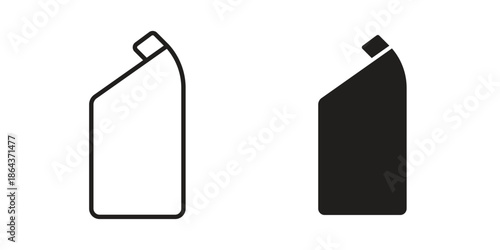 laundry detergent bottle icons in trendy flat style. Icon design, logo, app, UI. Vector illustration