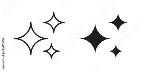 Magic stars icons in trendy flat style. Icon design, logo, app, UI. Vector illustration