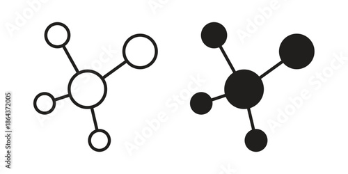 Molecule icons in trendy flat style. Icon design, logo, app, UI. Vector illustration