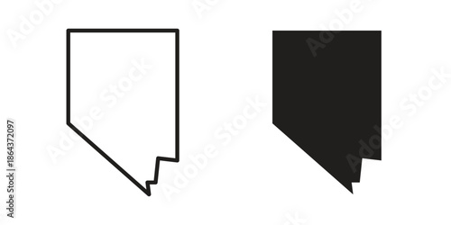 Nevada map icons in trendy flat style. Icon design, logo, app, UI. Vector illustration