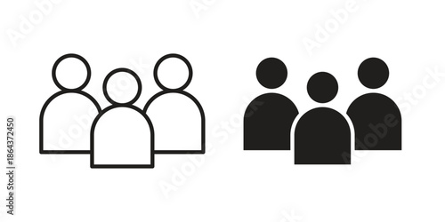 people icons in trendy flat style. Icon design, logo, app, UI. Vector illustration