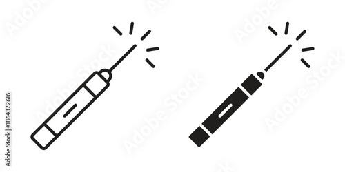 Pointer laser icons in trendy flat style. Icon design, logo, app, UI. Vector illustration