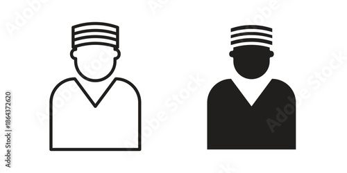 Porter icons in trendy flat style. Icon design, logo, app, UI. Vector illustration