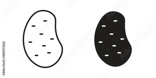 Potato icons in trendy flat style. Icon design, logo, app, UI. Vector illustration