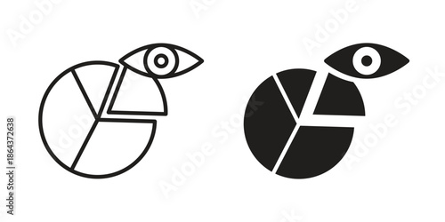 Predictive analytics icons in trendy flat style. Icon design, logo, app, UI. Vector illustration