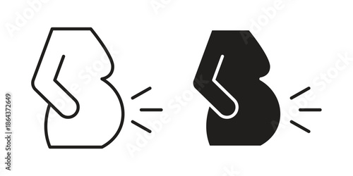 Pregnancy complications icons in trendy flat style. Icon design, logo, app, UI. Vector illustration