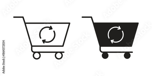 Repeated sales icons in trendy flat style. Icon design, logo, app, UI. Vector illustration