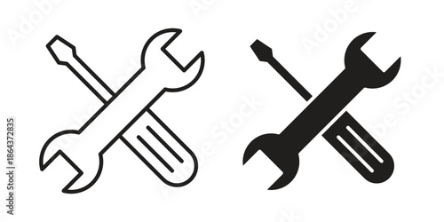 Repair tools icons in trendy flat style. Icon design, logo, app, UI. Vector illustration