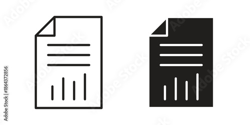 Report icons in trendy flat style. Icon design, logo, app, UI. Vector illustration