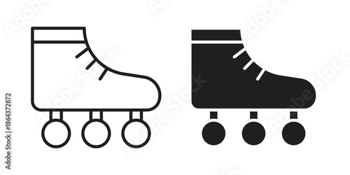 Roller skates icons in trendy flat style. Icon design, logo, app, UI. Vector illustration
