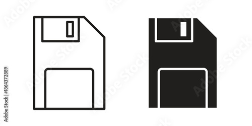 save button icons in trendy flat style. Icon design, logo, app, UI. Vector illustration