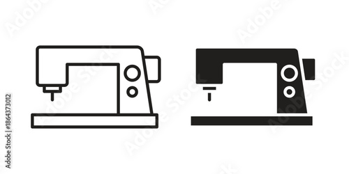 Sewing machine icons in trendy flat style. Icon design, logo, app, UI. Vector illustration