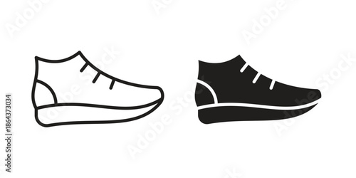 Shoes icons in trendy flat style. Icon design, logo, app, UI. Vector illustration