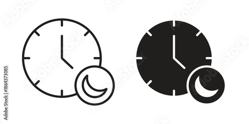 Sleeping time icons in trendy flat style. Icon design, logo, app, UI. Vector illustration